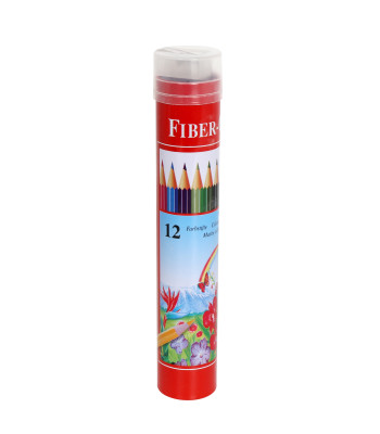 Spalvoti pieštukai Fiber-Colour, 12 spalvų